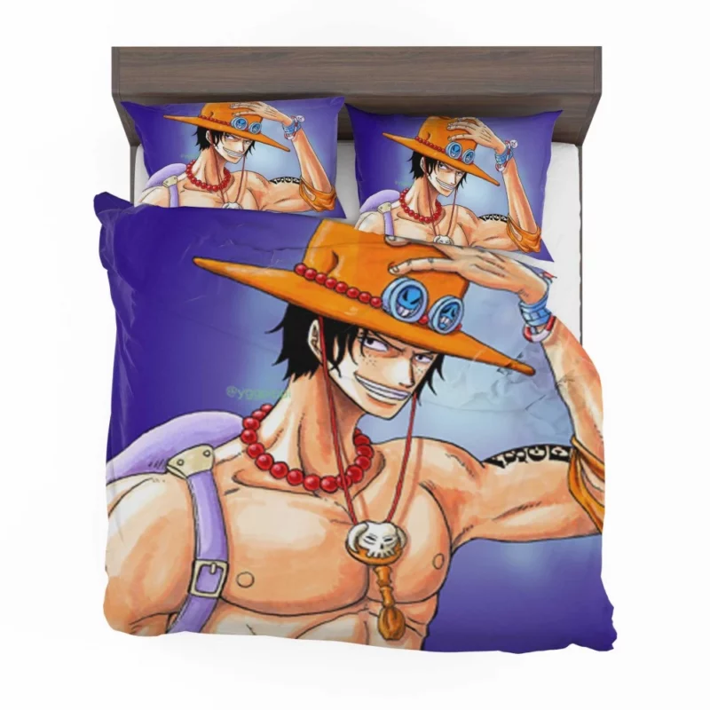 Portgas D. Ace Flame-Hearted Pirate Anime Bedding Set 1