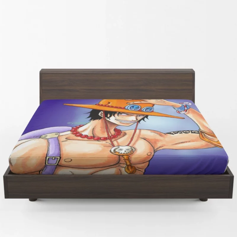 Portgas D. Ace Flame-Hearted Pirate Anime Fitted Sheet 1