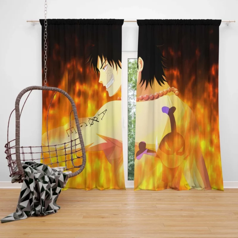 Portgas D. Ace Flaming Dream Anime Curtain