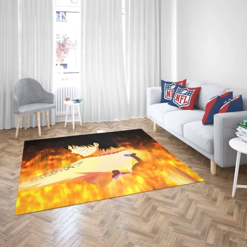 Portgas D. Ace Flaming Dream Anime Rug 2