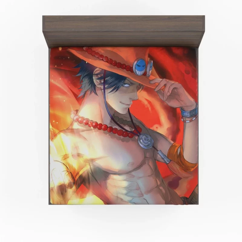 Portgas D. Ace Flaming Spirit Anime Fitted Sheet