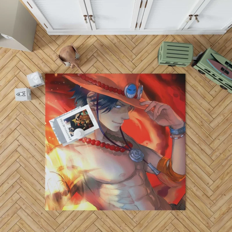 Portgas D. Ace Flaming Spirit Anime Rug