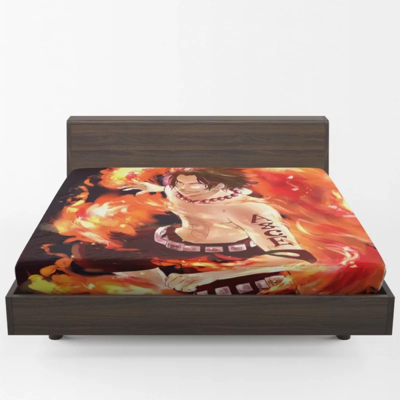 Portgas D. Ace Heart of Flame Anime Fitted Sheet 1