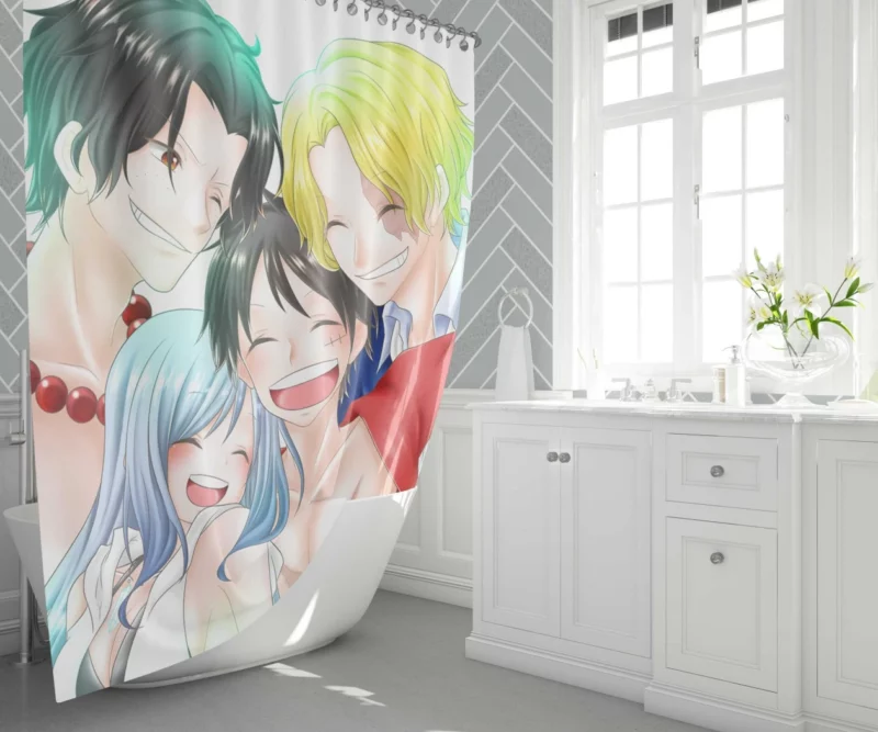 Portgas D. Ace Pirate Pride Anime Shower Curtain 1