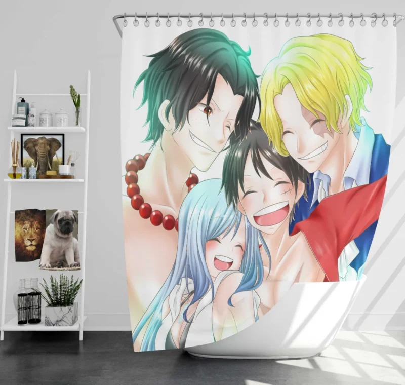 Portgas D. Ace Pirate Pride Anime Shower Curtain