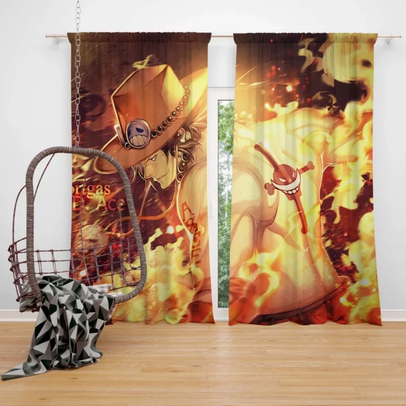 Portgas D. Ace Pyro Pirate Anime Curtain