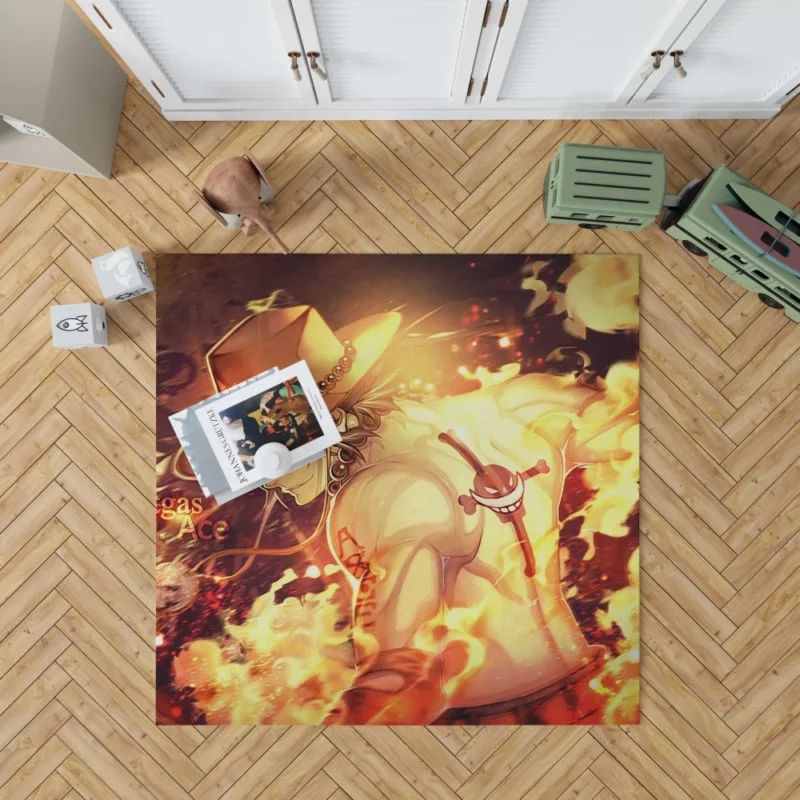Portgas D. Ace Pyro Pirate Anime Rug