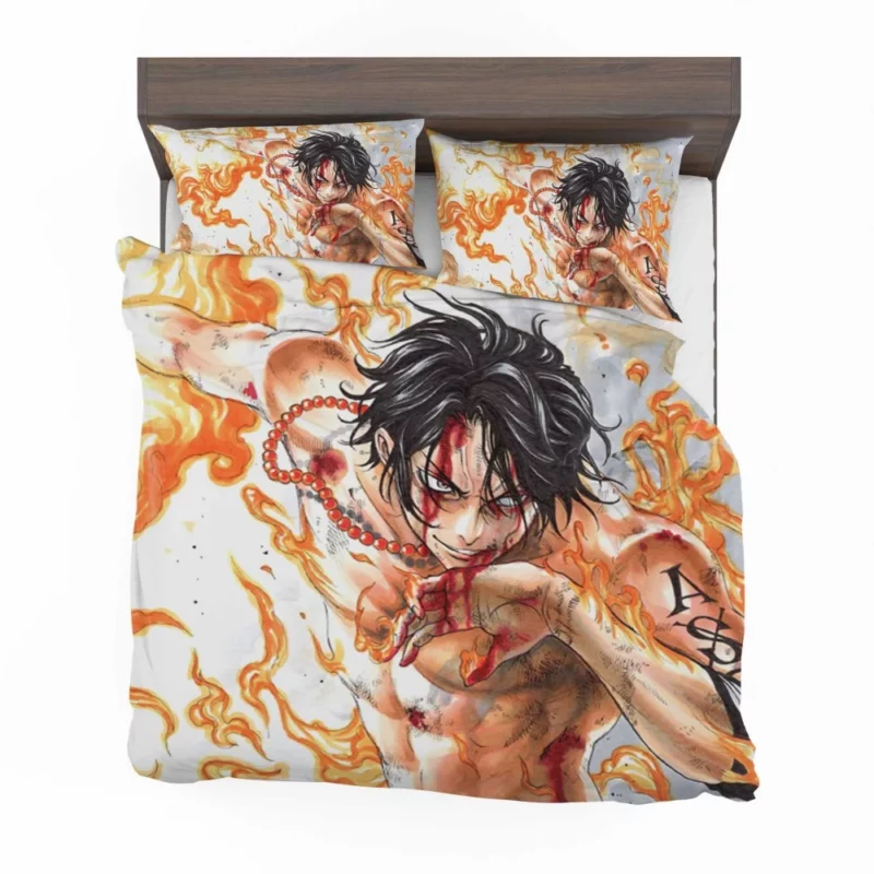 Portgas D. Ace Sailing Flames Anime Bedding Set 1