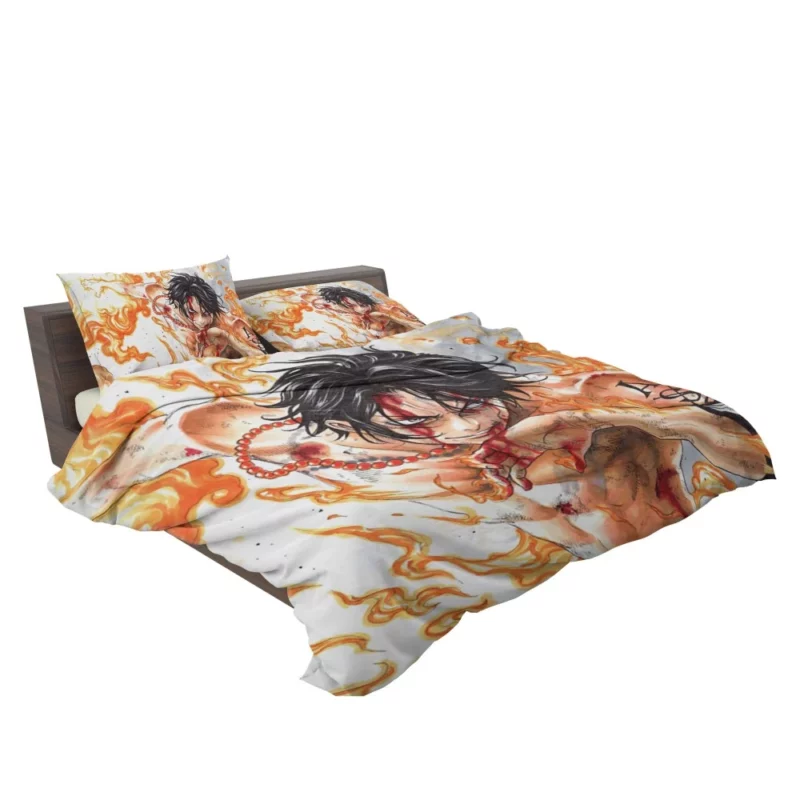 Portgas D. Ace Sailing Flames Anime Bedding Set 2