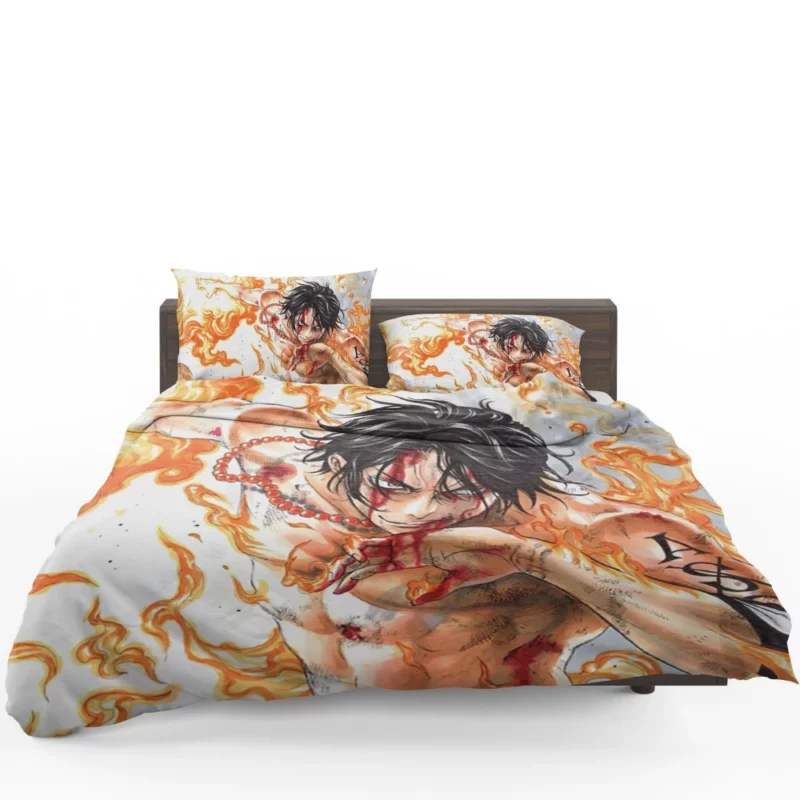 Portgas D. Ace Sailing Flames Anime Bedding Set