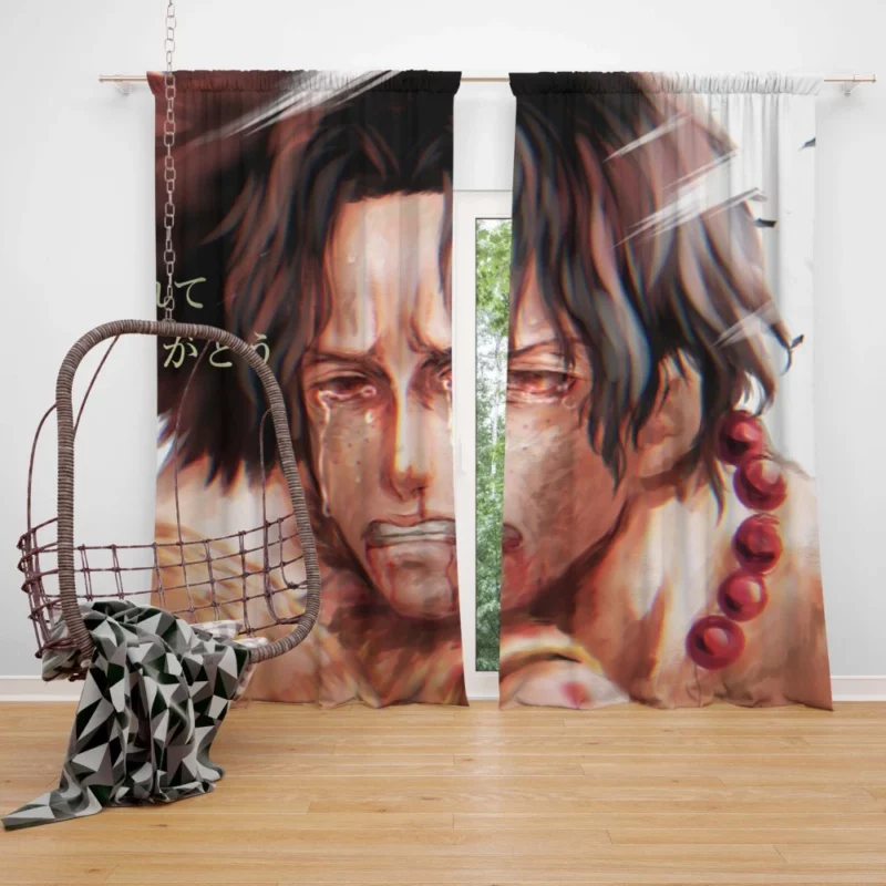 Portgas D. Ace and Monkey D. Luffy Brothers Anime Curtain