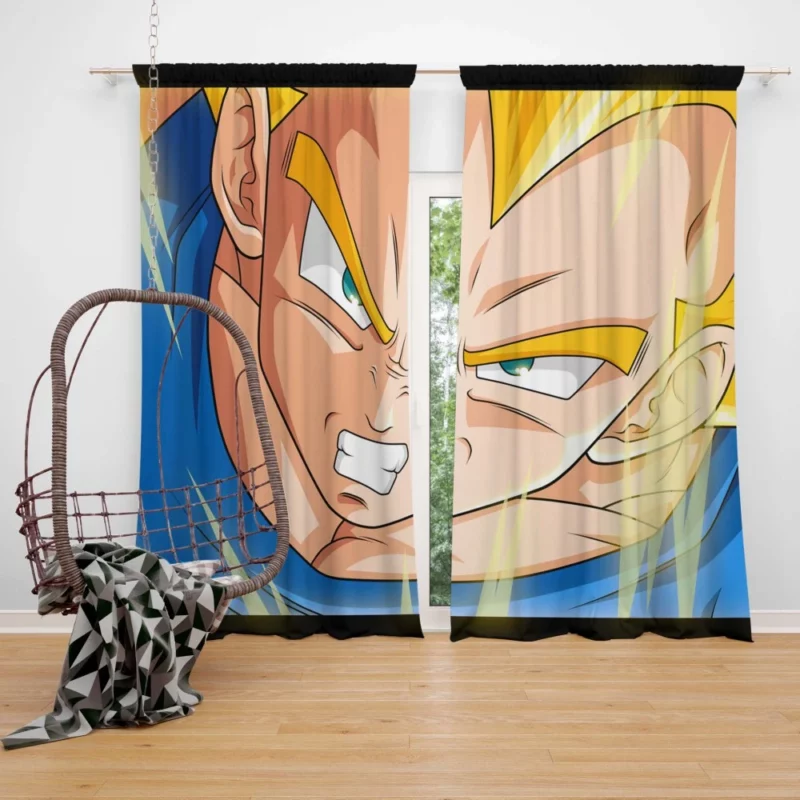 Prince Transformation Vegeta Power Anime Curtain