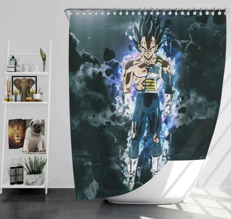 Prince of Saiyans Vegeta Journey Anime Shower Curtain