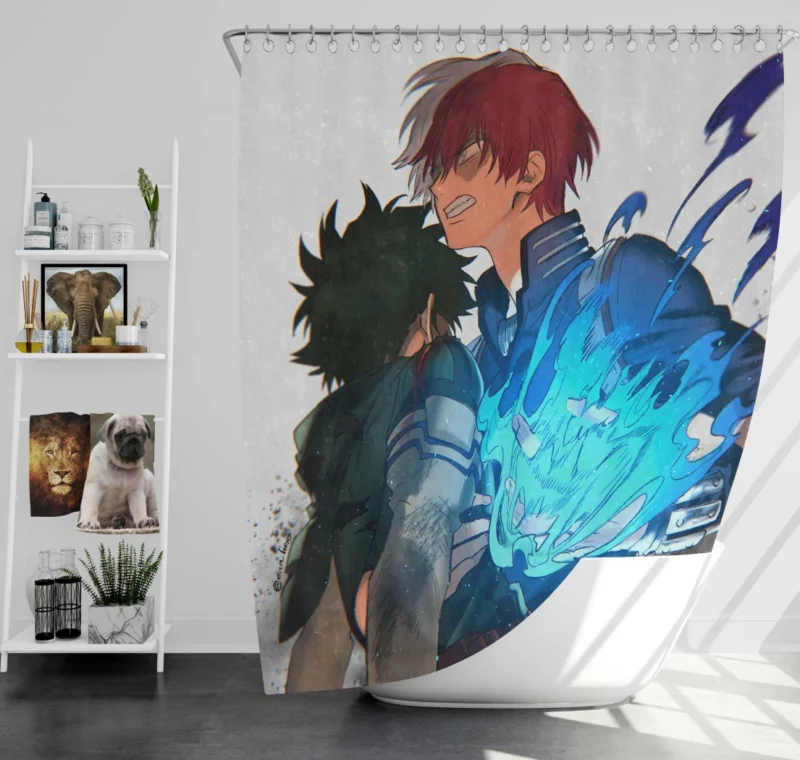 Protect your friend with your life ! Anime Shower Curtain