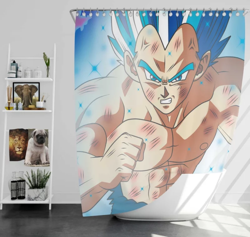 Proud Prince Vegeta Battle Quest Anime Shower Curtain