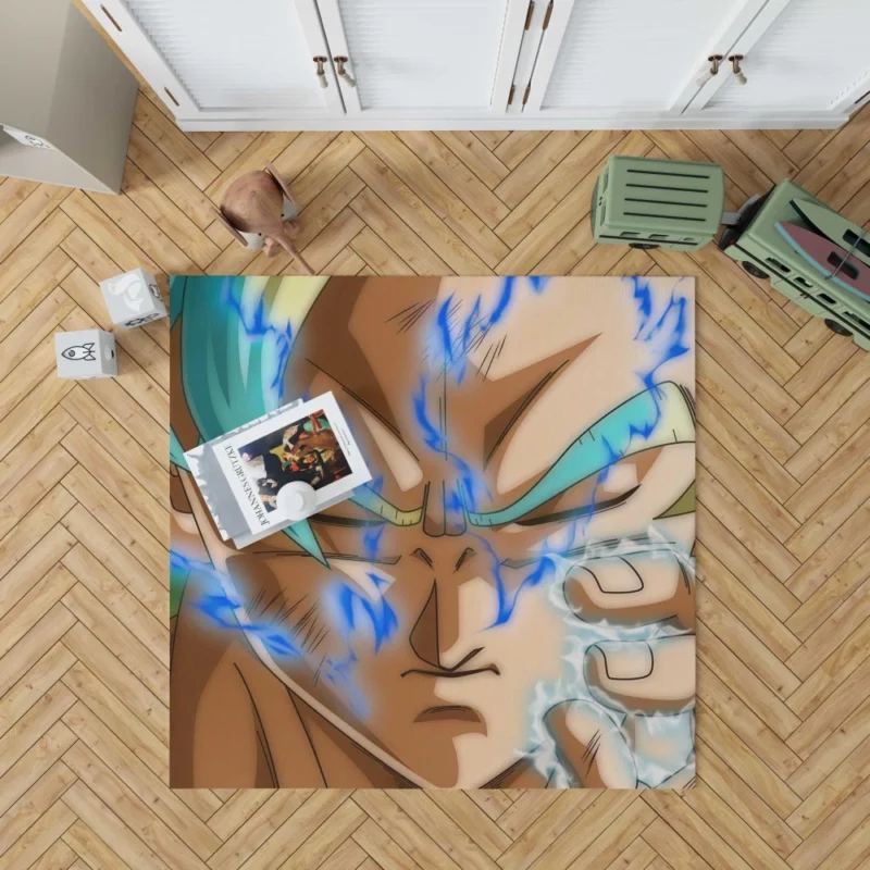 Radiant Power Goku Super Saiyan Blue Anime Rug