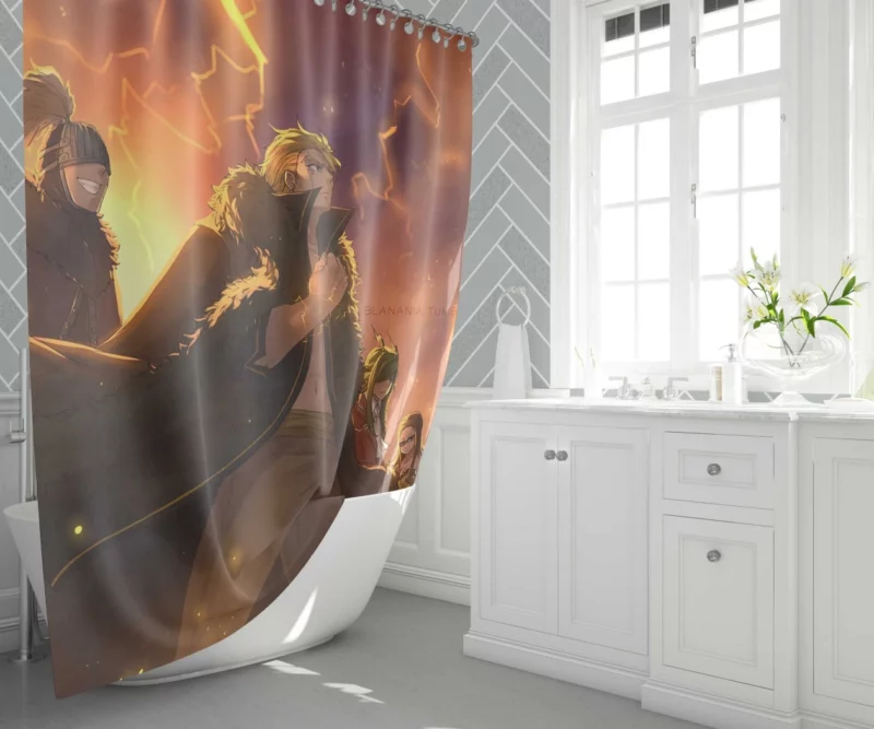 Raijinshuu Thunderous Warriors Anime Shower Curtain 1