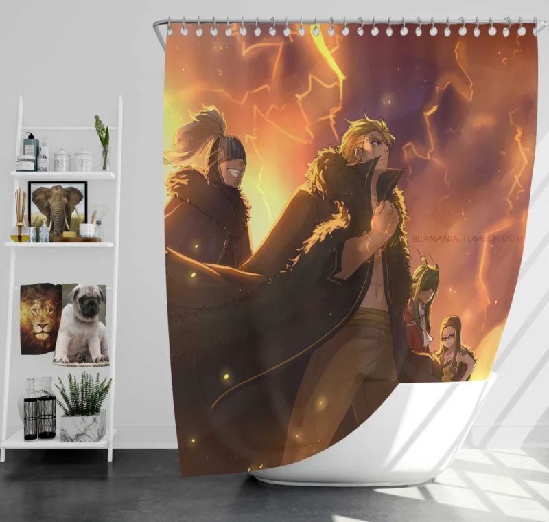 Raijinshuu Thunderous Warriors Anime Shower Curtain