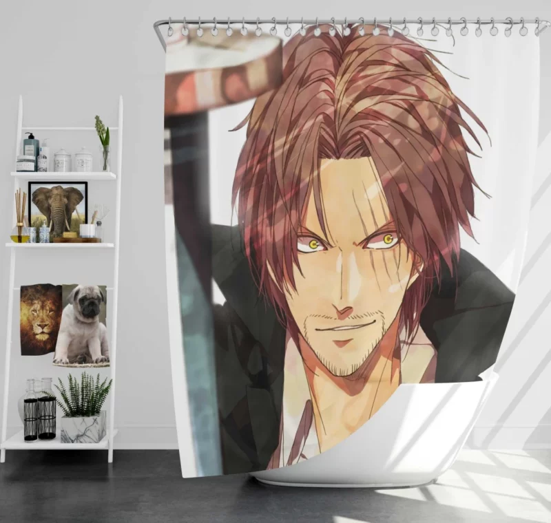 Red-Haired Shanks One Piece Icon Anime Shower Curtain