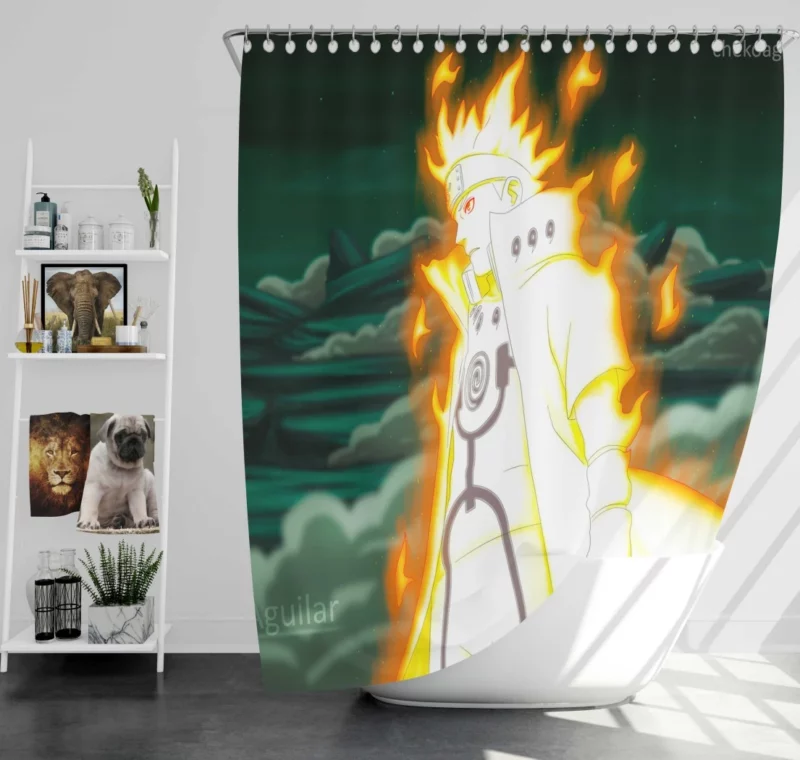 Remembering Minato Namikaze Naruto Father Anime Shower Curtain