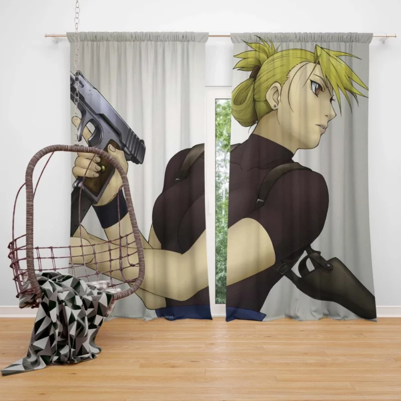 Riza Hawkeye FullMetal Alchemist Sniper Anime Curtain