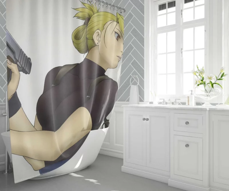 Riza Hawkeye FullMetal Alchemist Sniper Anime Shower Curtain 1