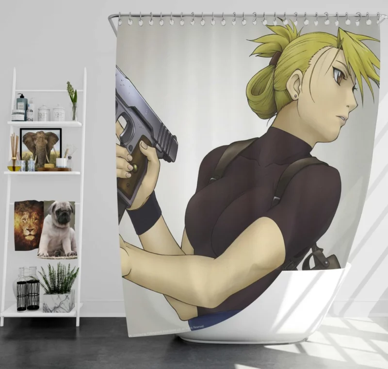 Riza Hawkeye FullMetal Alchemist Sniper Anime Shower Curtain