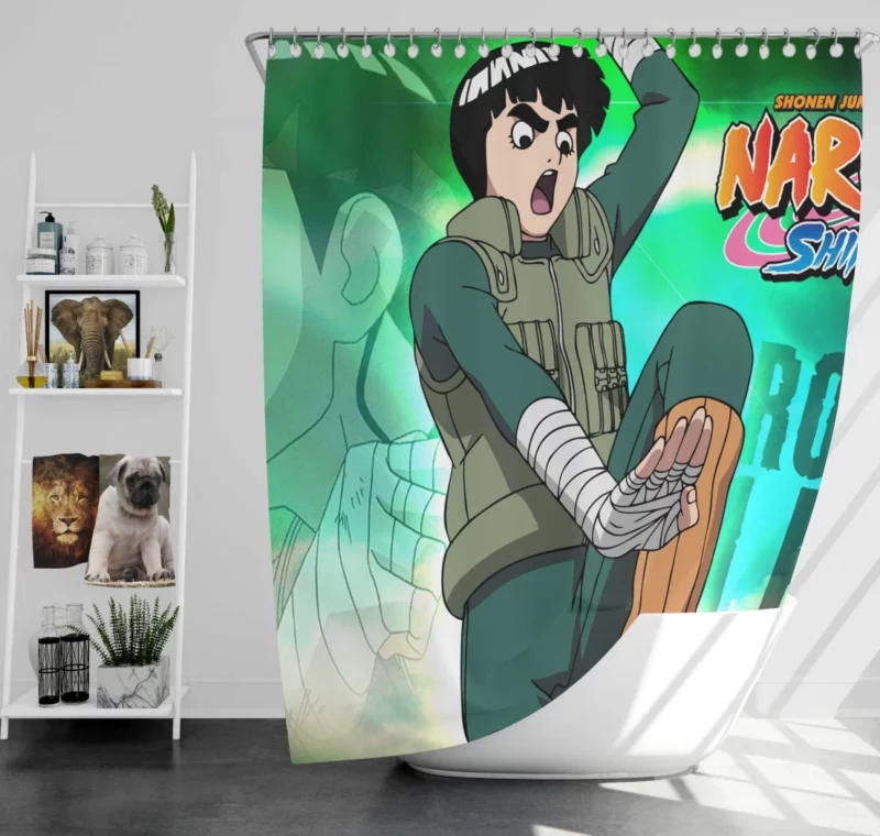 Rock Lee Taijutsu Specialist Anime Shower Curtain