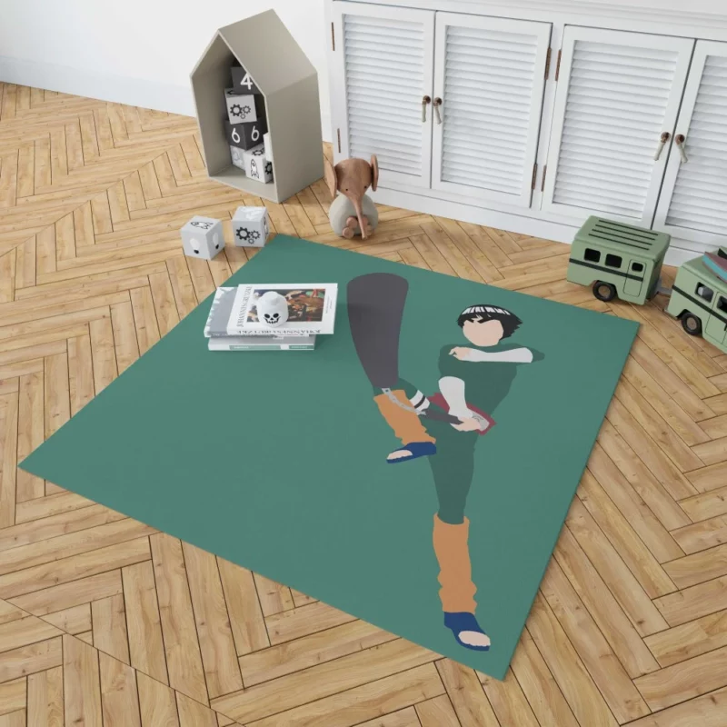 Rock Lee The Unyielding Ninja Anime Rug 1