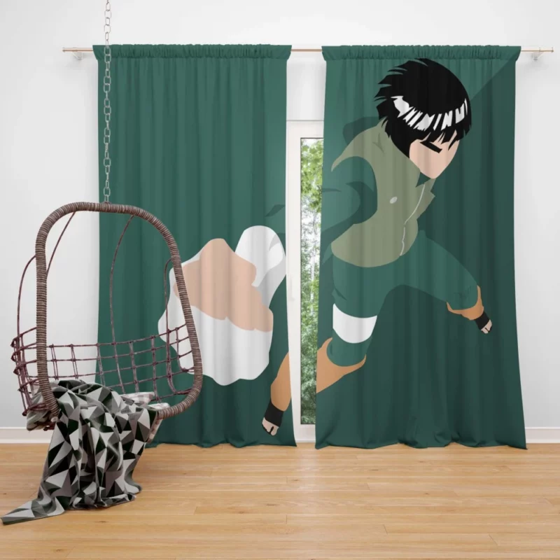 Rock Lee Youthful Ninja Spirit Anime Curtain