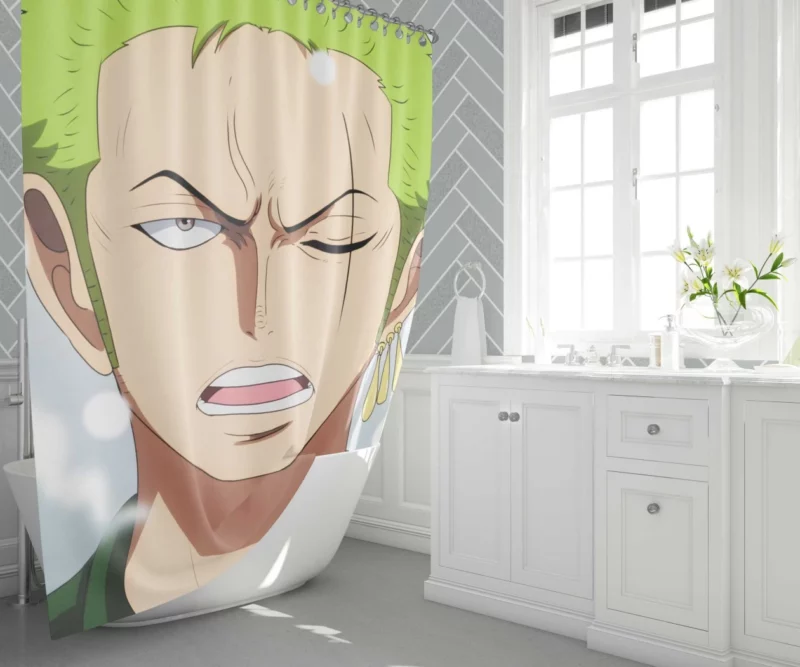 Roronoa Zoro Blade of Destiny Anime Shower Curtain 1