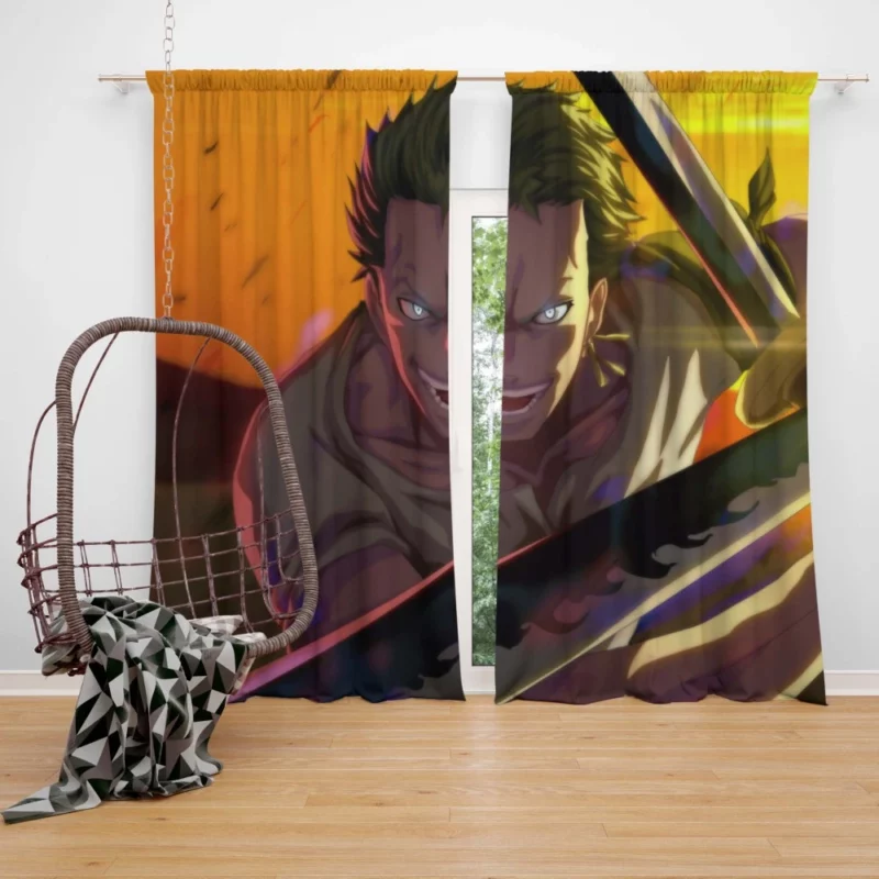 Roronoa Zoro Bounty Hunter Anime Curtain