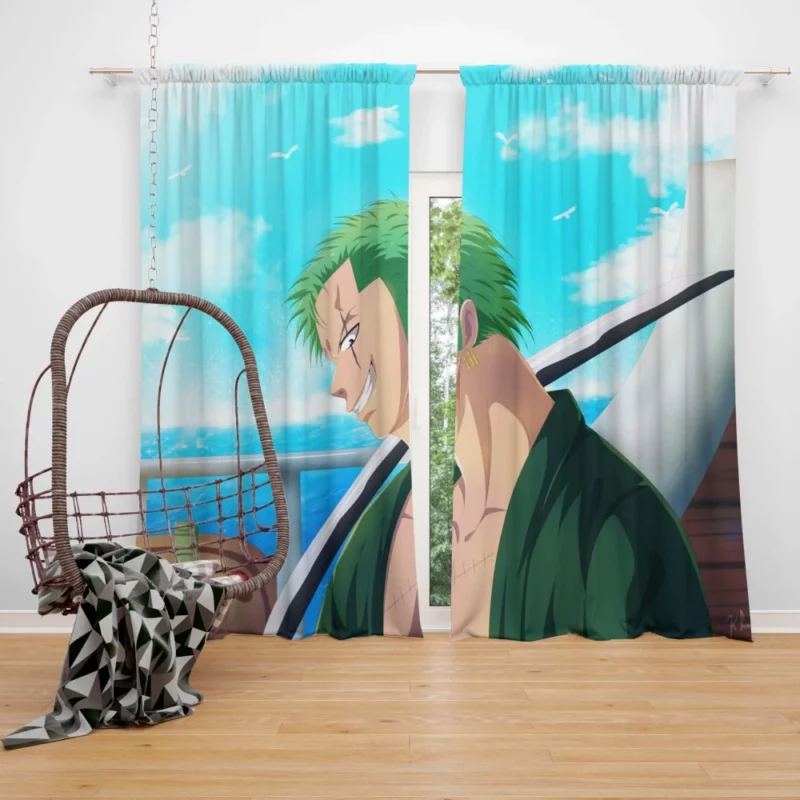 Roronoa Zoro Sword Master Anime Curtain