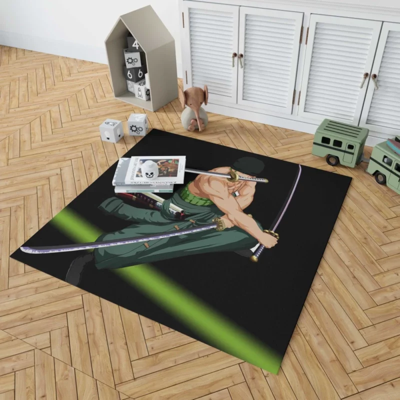 Roronoa Zoro Three-Sword Style Anime Rug 1