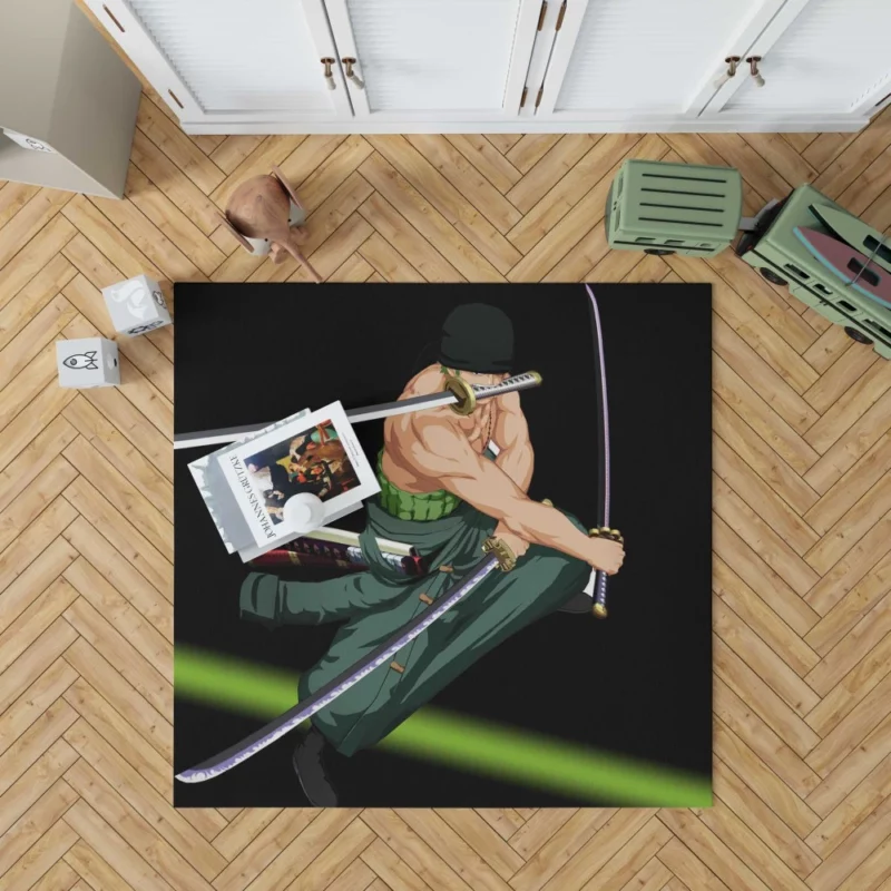 Roronoa Zoro Three-Sword Style Anime Rug