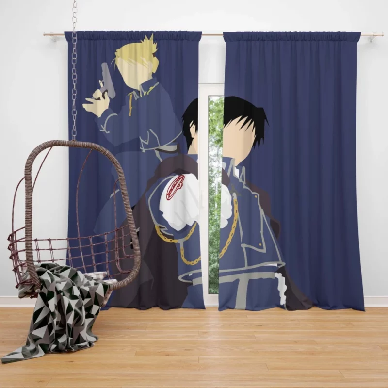 Roy Mustang and Riza Unbreakable Bond Anime Curtain