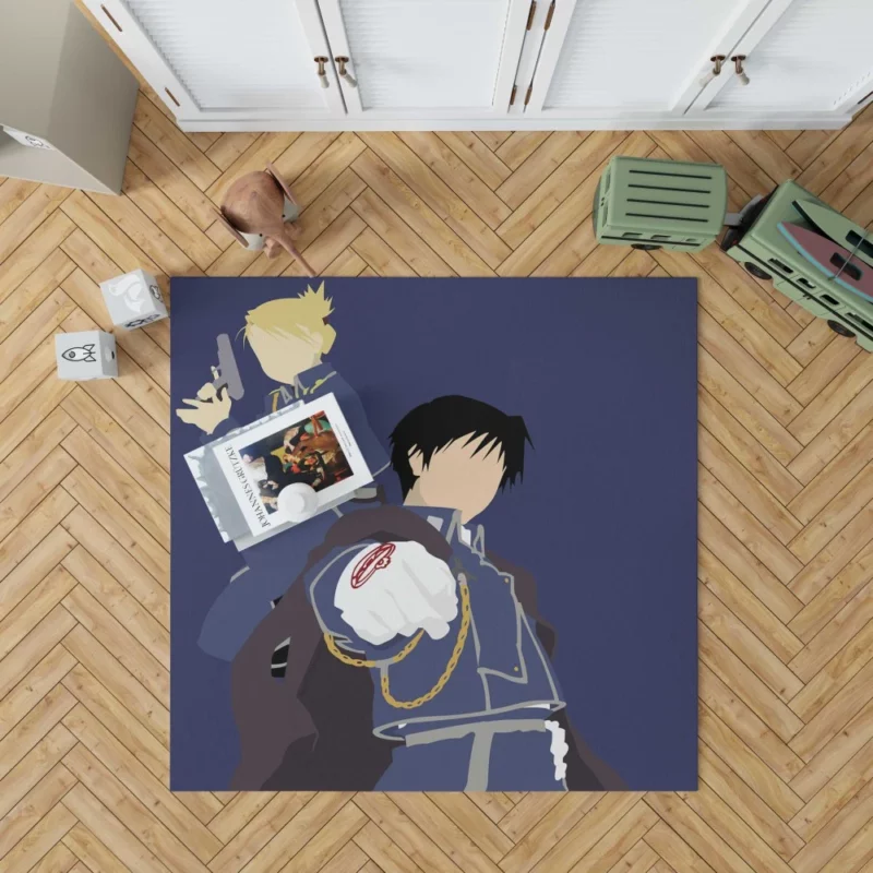 Roy Mustang and Riza Unbreakable Bond Anime Rug