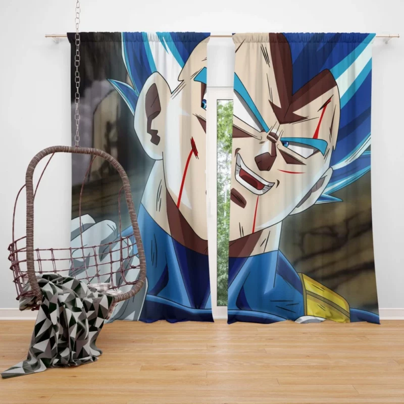 Royal Rivalry Vegeta Super Saiyan Blue Anime Curtain