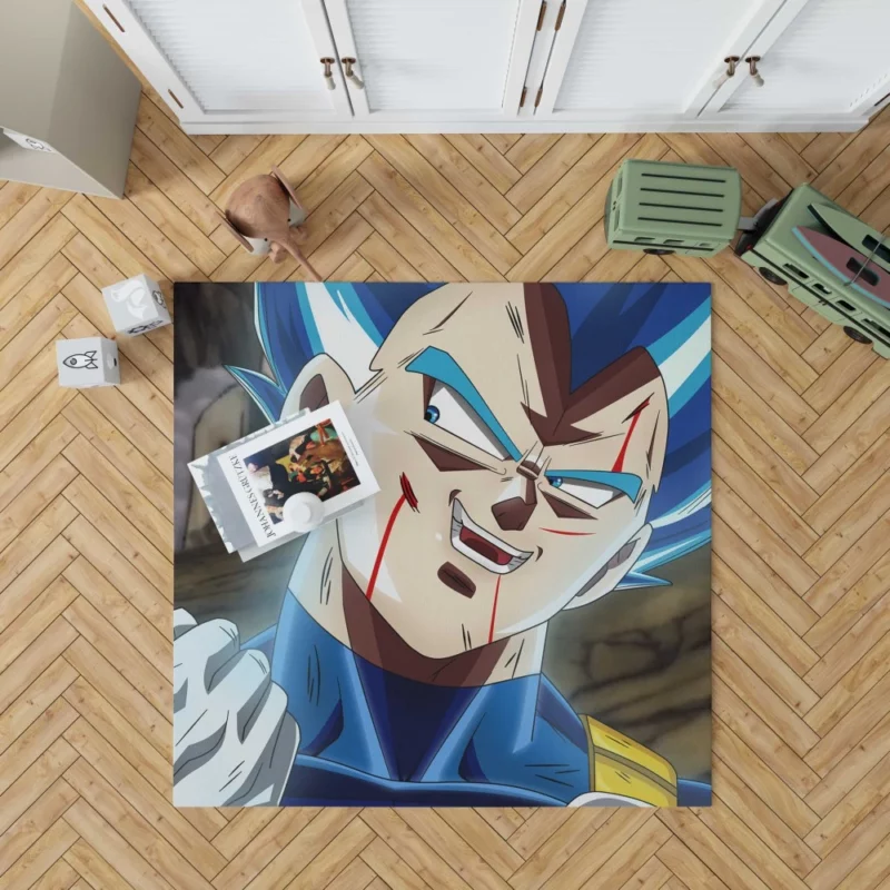 Royal Rivalry Vegeta Super Saiyan Blue Anime Rug