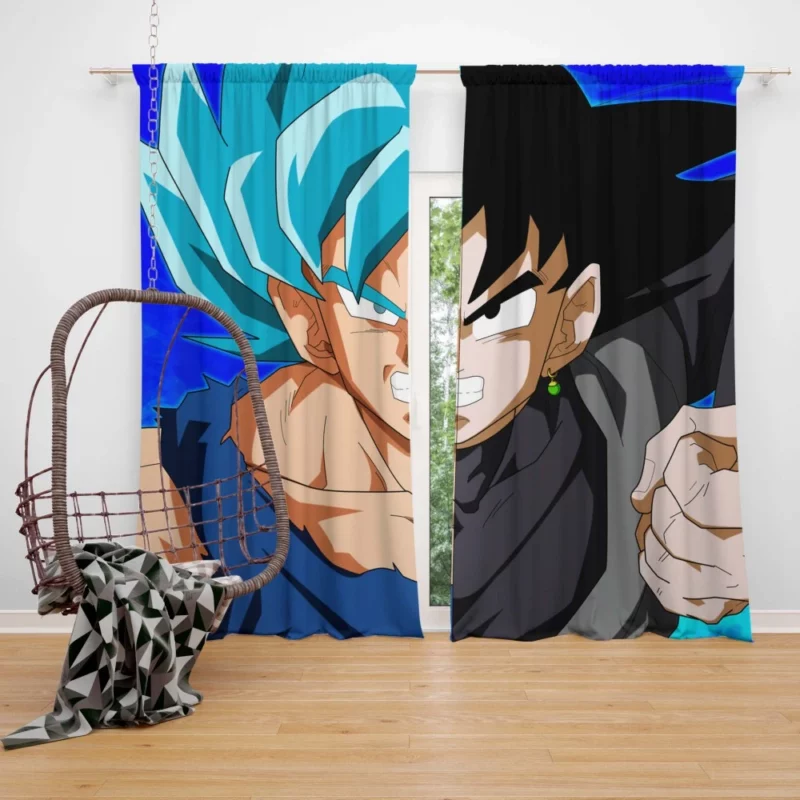 SSGSS Goku & Black Epic Confrontation Anime Curtain