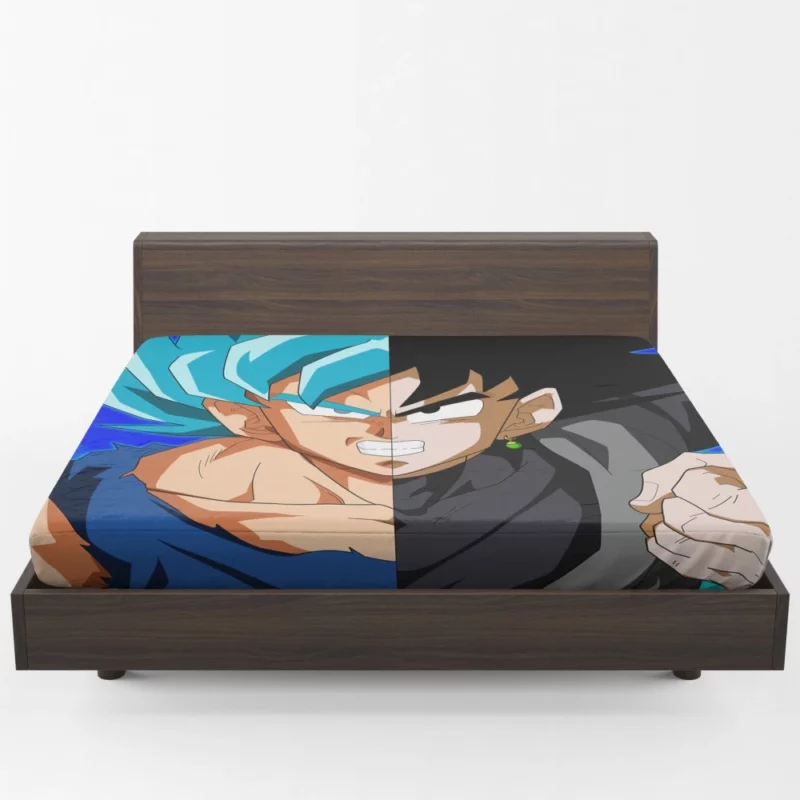 SSGSS Goku & Black Epic Confrontation Anime Fitted Sheet 1