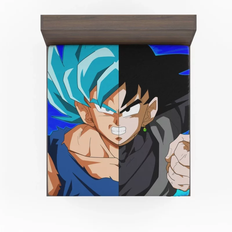 SSGSS Goku & Black Epic Confrontation Anime Fitted Sheet