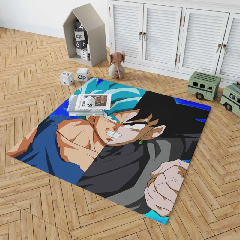 SSGSS Goku & Black Epic Confrontation Anime Rug 1