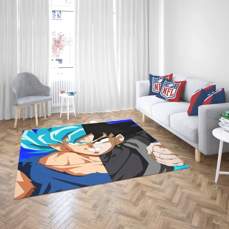 SSGSS Goku & Black Epic Confrontation Anime Rug 2