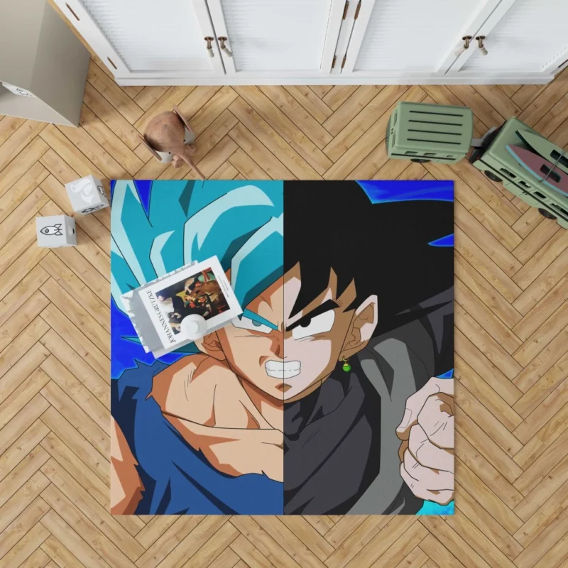 SSGSS Goku & Black Epic Confrontation Anime Rug