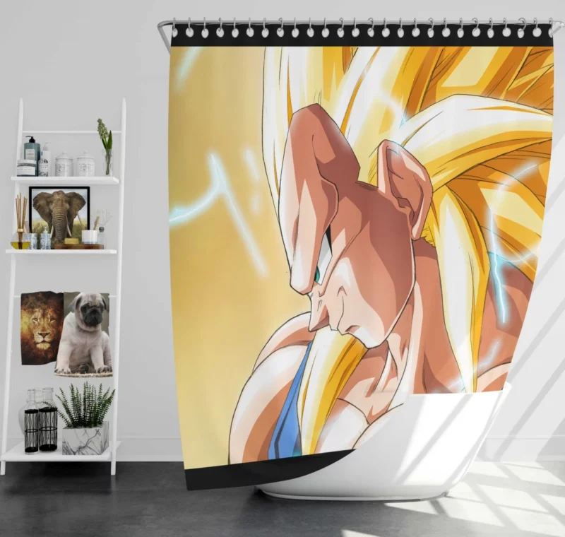 SSJ3 Valor Vegeta Fierce Battle Anime Shower Curtain