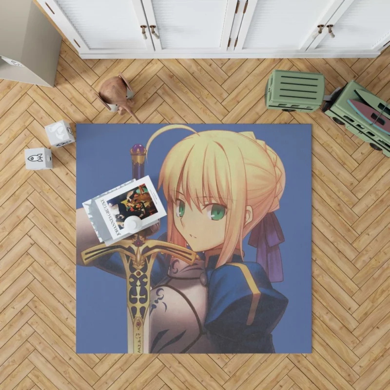 Saber Lily Excalibur Radiant Light Anime Rug