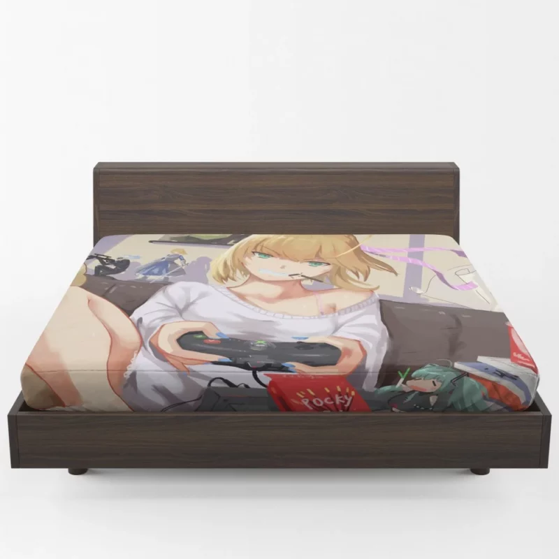 Saber Lily Fate Stay Night Graceful Heroine Anime Fitted Sheet 1