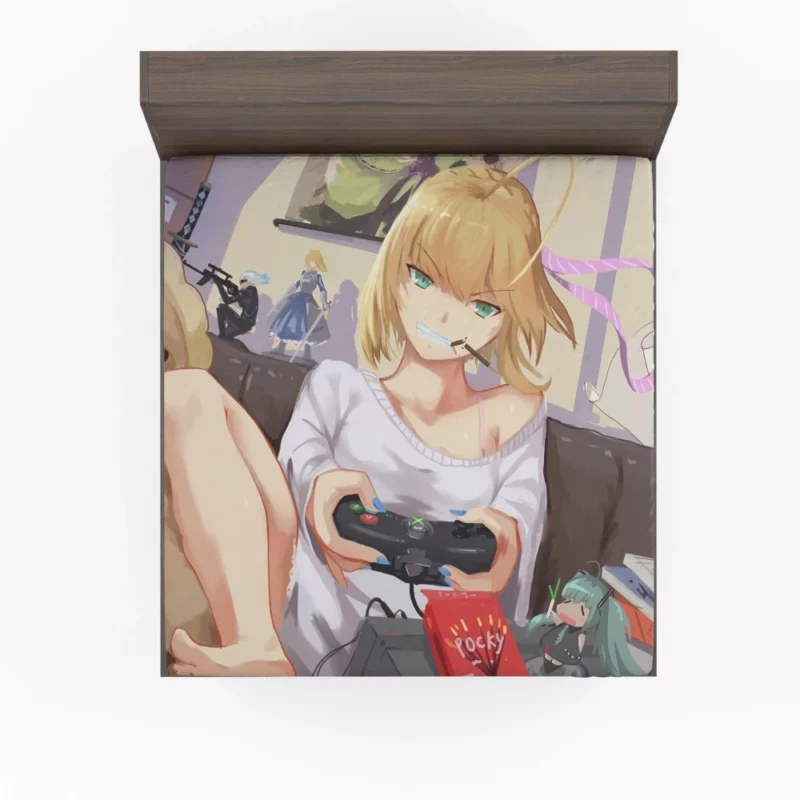 Saber Lily Fate Stay Night Graceful Heroine Anime Fitted Sheet