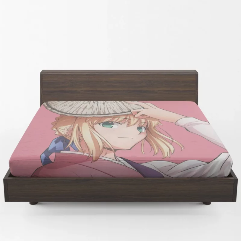 Saber Lily Windswept Beauty of Fate Series Anime Fitted Sheet 1